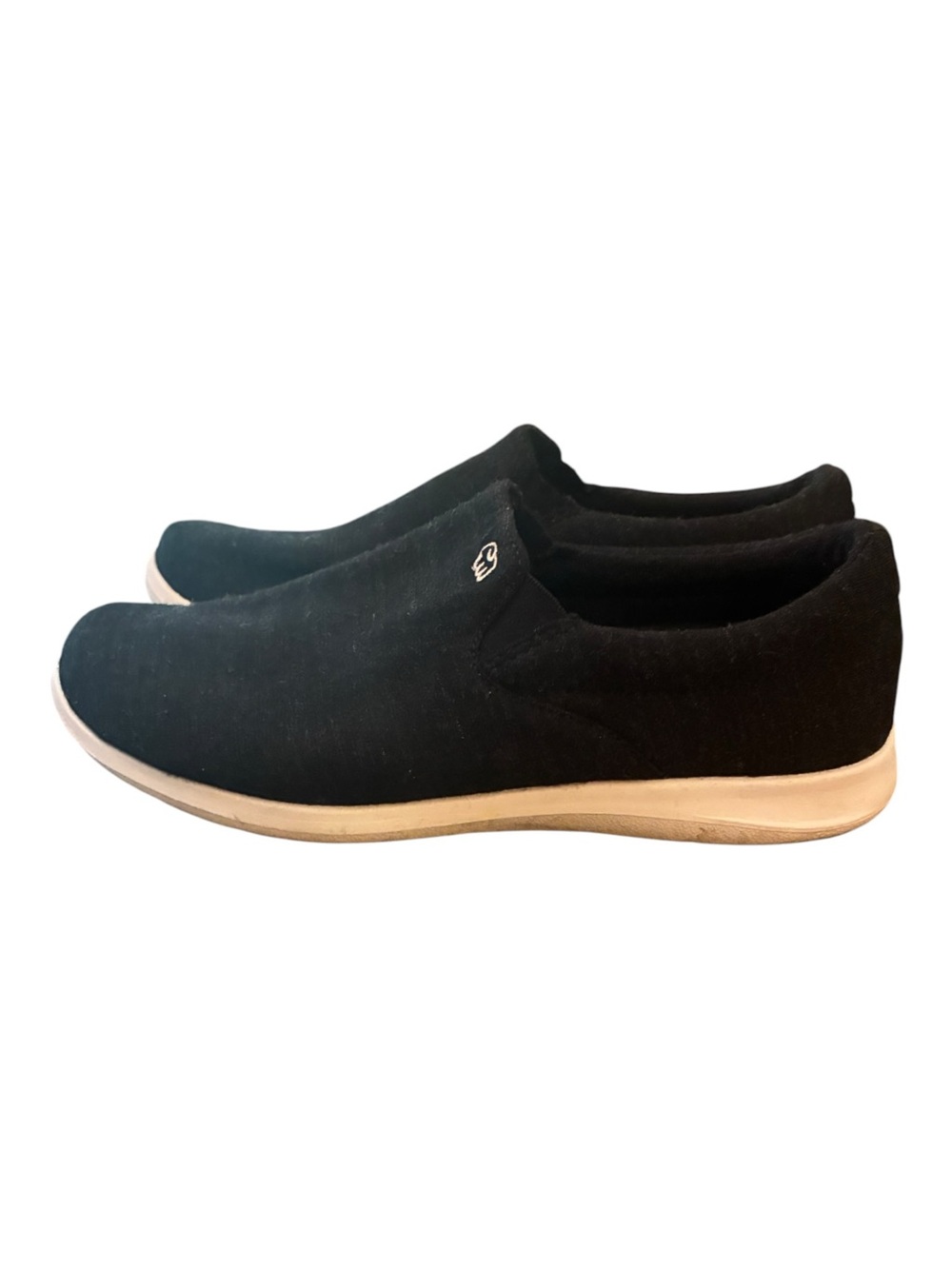 Merinos Wool Slip On Sneakers Black White Size 9 Excellent Condition Walking